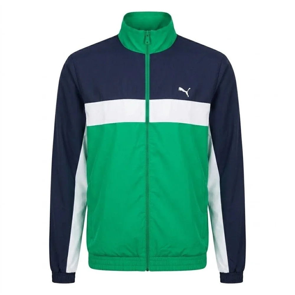 Discontinued‎ Vintage Puma Heroes Nylon Glanz Track Jacket XL Navy Green White